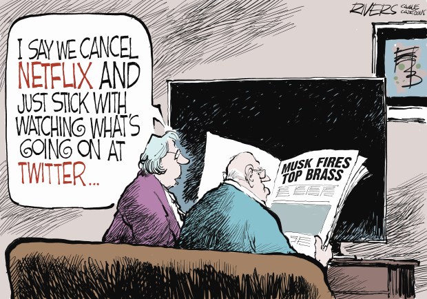 Cancel Netflix by Rivers, CagleCartoons.com