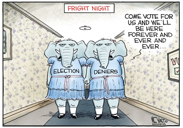 Democracy's Fright Night by Christopher Weyant, The Boston Globe, MA
