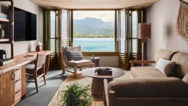 1 Hotels are bringing their distinct brand of sustainable luxury to Hawaii with the opening of their Kauai outpost in February 2023. (1 Hotel Hanalei Bay)