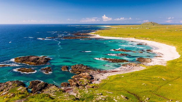 This turquoise paradise is off the western coast of Scotland.(Richard Kellett/Adobe Stock via CNN)