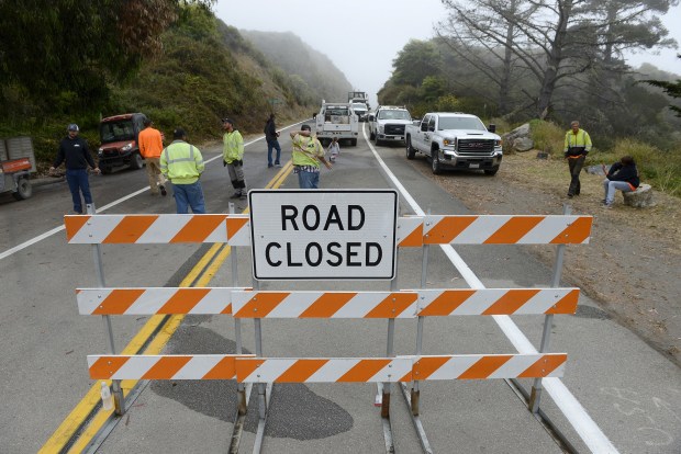 The new section of Highway 1 at the Mud Creek slide south of Big Sur was reopened after more than a year of being closed on Wednesday, July 18, 2018. (Vern Fisher - Monterey Herald Archives)