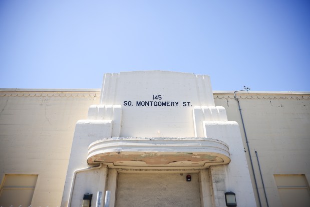 SAN JOSE, CALIFORNIA - AUGUST 8: The front of the former Sunlite Bakery building at 145 S. Montgomery St. in San Jose faces the street before being demolished as Google begins construction on Montgomery Street in San Jose, Calif., on Monday, August 8, 2022. (Shae Hammond/Bay Area News Group)