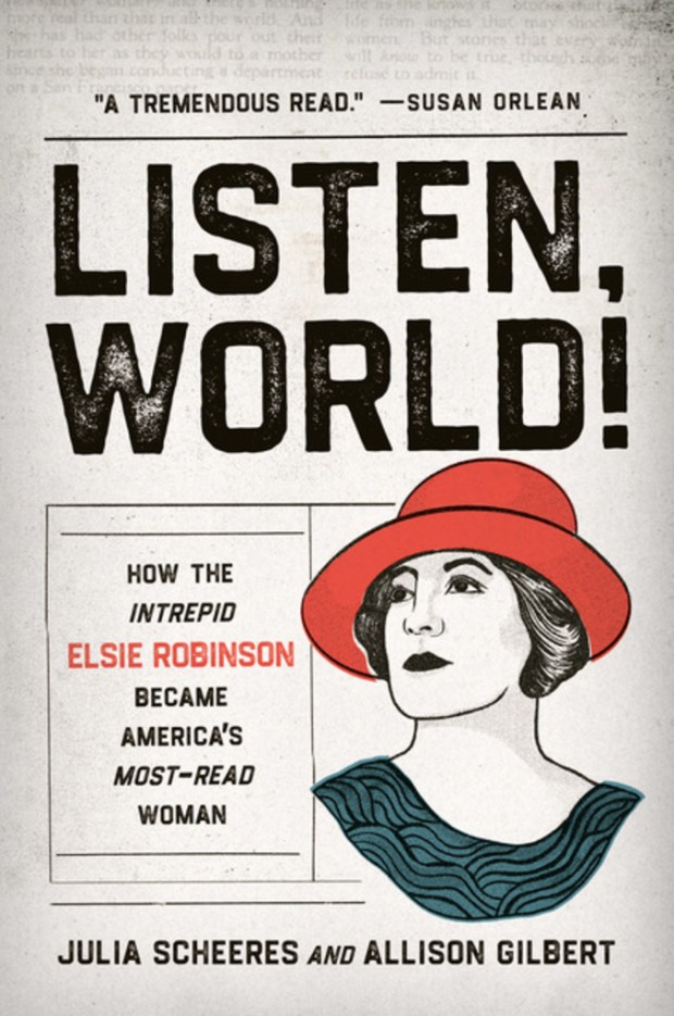 Cover of 'Listen, World!' the biography of pioneering columnist, author and cartoonist Elsie Robinson
