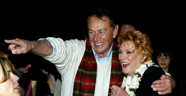 LOS ANGELES, CA - JANUARY 28: Actors Quinn Redeker and Jeanne Cooper attend "The Young and the Restless" celebration for actress Jeanne Cooper's 30th year anniversary on the show at CBS Television City on January 28, 2004 in Los Angeles, California. (Photo by Frederick M. Brown/Getty Images)