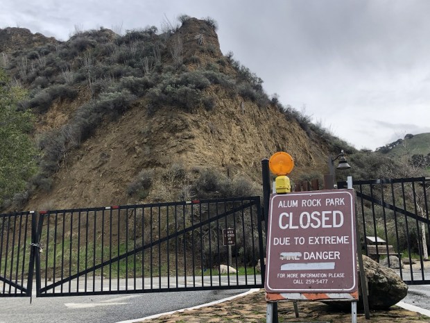 Alum Rock Park in San Jose, photographed Jan. 13, 2023, has been closed since the start of the year because of damage from winter storms. (Sal Pizarro/Bay Area News Group)