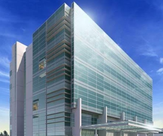 New medical center building at Good Samaritan Hospital, street-level view, 2425 Samaritan Drive in San Jose, concept. (HCA Healthcare)